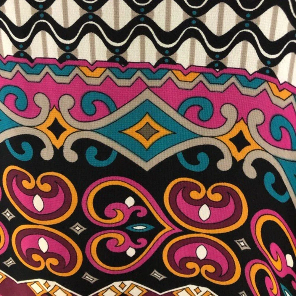 Yahada Boho Multi Color Sheath Mini Dress